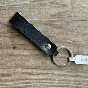 Black Leather Keychain